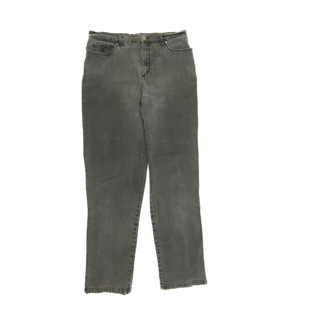 Gloria Vanderbilt Amanda Straight Leg Women's size 12‎ Black Denim Jeans